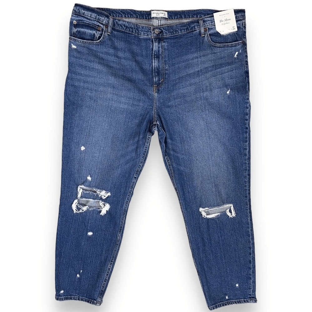 Abercrombie & Fitch The Mom High Rise Distressed Womens size 24W